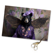 Majestic Zwart  Bloemen Beer Decoupage Tissuepapier