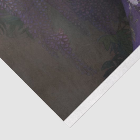 Majestic Zwart  Bloemen Beer Decoupage Tissuepapier (Detail)