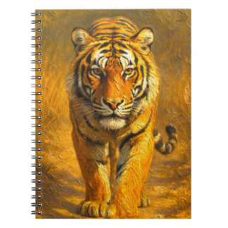 Majestief notebook met gouden tijger - Wildlife Ar Notitieboek