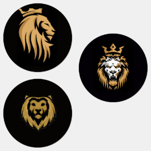 Majestieke embleemkunst die een zelfverzekerde lee labels
