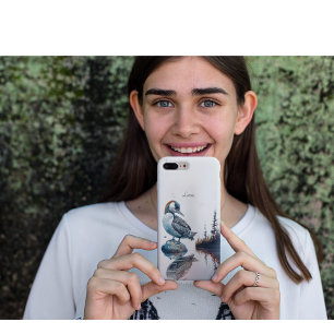 Majestieke fuut op een rots - gepersonaliseerd Case-Mate iPhone case