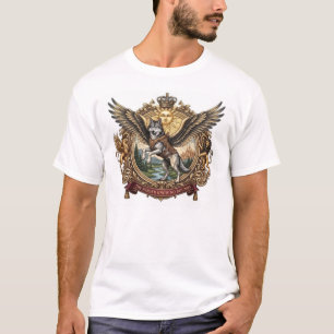 Majestieke gevleugelde wolf Heraldiek - Victoriaan T-shirt