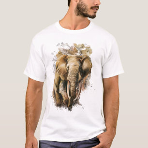 Majestieke Koninklijke Olifant Aquarel T-shirt