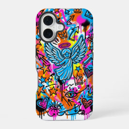 Majestieke Neon Engel Iconfoon iPhone 16 hoesje