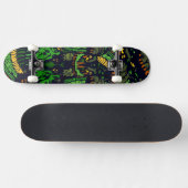 Majestieke Smaragd Uil Persoonlijk Skateboard (Horizontaal)