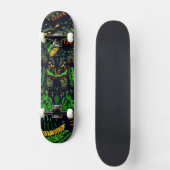 Majestieke Smaragd Uil Persoonlijk Skateboard (Voorkant)