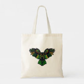 Majestieke Smaragd Uil Tote Bag (Achterkant)