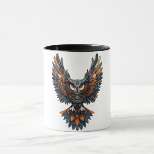 Majestieke Stam Owl Kunst Koffiemok Mok