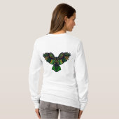 Majestieuze Smaragd Uil T-shirt (Achterkant volledig)