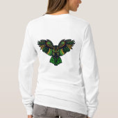 Majestieuze Smaragd Uil T-shirt (Achterkant)