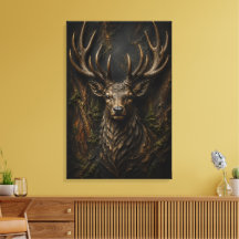 Majestueel herten sculpturaal 3D luxe bos fijne ku