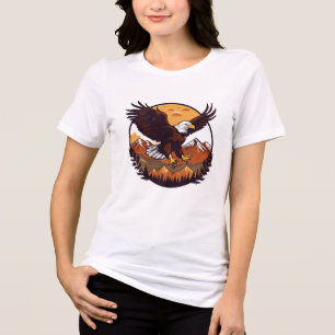 🦅 Majestueel Zonsondergang met Adelaar – Dames Tr Tri-Blend Shirt