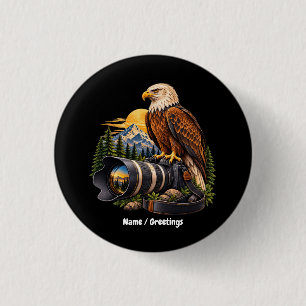 Majestuele Amerikaanse Zeearend Natuurfotografie Ronde Button 3,2 Cm
