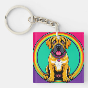 Majestuele Levendige Hond Portret Sleutelhanger