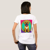 Majestuele Levendige Hond Portret T-shirt (Achterkant volledig)