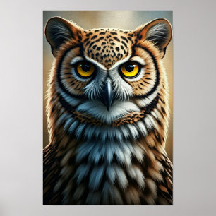Majestuele Uil Portret Muurkunst Poster