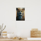 Majestuele Uil Portret Muurkunst Poster (Keuken)