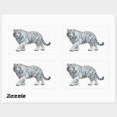 Majestuele Witte Tijger Natuur Kunst Sticker (Vel)
