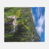 Majestueus Alpenwatervallandschap Fleece Deken (Voorkant (Horizontaal))