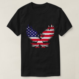 Majestueus Amerikaans Flag Eagle Silhouet T-shirt