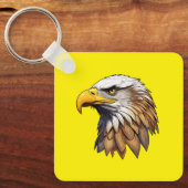 Majestueus Amerikaanse Steenarendhoofd Patriottisc Sleutelhanger (Voorkant)