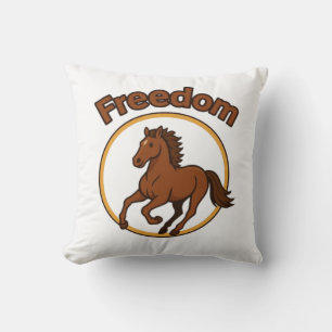 **Majestueus Arabisch paard in de gouden woestijn* Kussen