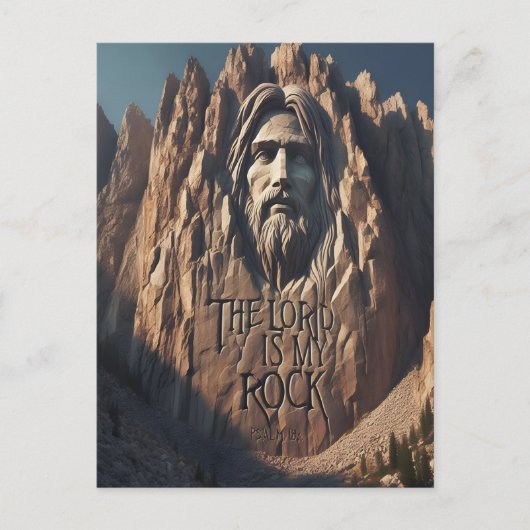Majestueus beeld van Jezus: De Heer is mijn rots Briefkaart (Voorkant)