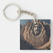 Majestueus beeld van Jezus: De Heer is mijn rots Sleutelhanger (Voorkant)