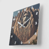 Majestueus beeld van Jezus: De Heer is mijn rots Vierkante Klok (Hoek)