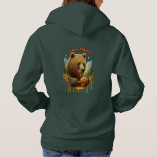 Majestueus beer bezig met heerlijke honing hoodie