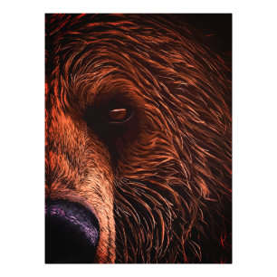 Majestueus berenportret kunst – Close-up wild dier Foto Afdruk