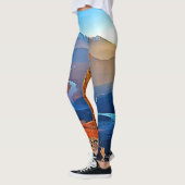 Majestueus bergdal stroomontwerp leggings (Links)