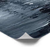 Majestueus berglandschap met rivier, pijnbomen poster (Hoek)