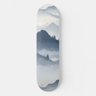 Majestueus berglandschap persoonlijk skateboard