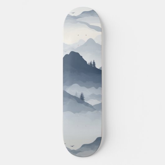 Majestueus berglandschap persoonlijk skateboard (Voorkant)