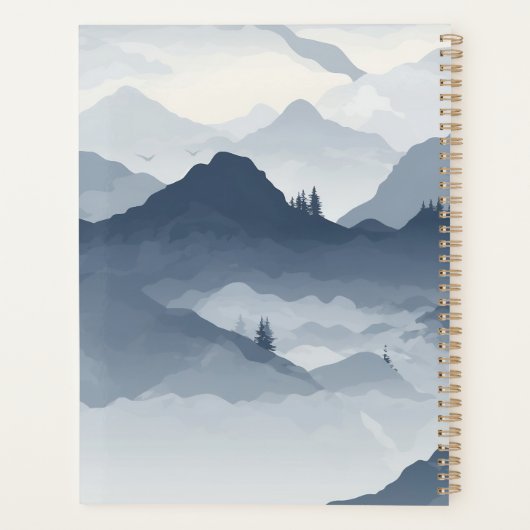 Majestueus berglandschap planner (Achterkant)