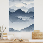 Majestueus berglandschap poster (Keuken)