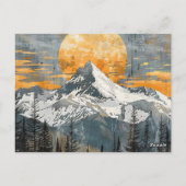 Majestueus berglandschap - Rustieke Natuur Briefkaart (Achterkant)