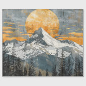 Majestueus berglandschap - Rustieke Natuur Cadeaupapier (Vlak)