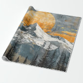 Majestueus berglandschap - Rustieke Natuur Cadeaupapier (Uitgerold)