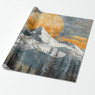 Majestueus berglandschap - Rustieke Natuur Cadeaupapier