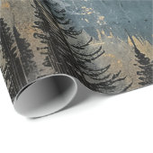 Majestueus berglandschap - Rustieke Natuur Cadeaupapier (Rol Hoek)