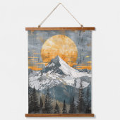 Majestueus berglandschap - Rustieke Natuur Hangend Wandkleed (Voorkant)