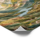 Majestueus berglandschap schilderij poster (Hoek)