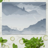 Majestueus berglandschap theedoek (Gevouwen)