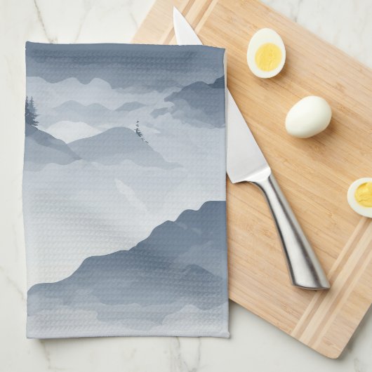 Majestueus berglandschap theedoek (Quarter Fold)