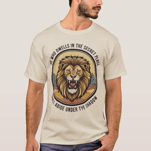 Majestueus Brullend Leeuw Embleem T-shirt (Voorkant)