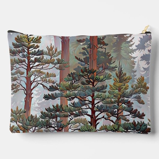Majestueus dennenbos - Serene boslandschap kunstwe Etui (Achterkant)