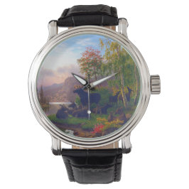 Majestueus eland in een Zweeds herfstlandschap  Horloge