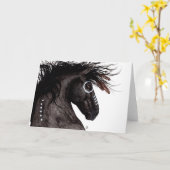 Majestueus Fries paard Native American van BiHrLe Kaart (Gele Bloem)